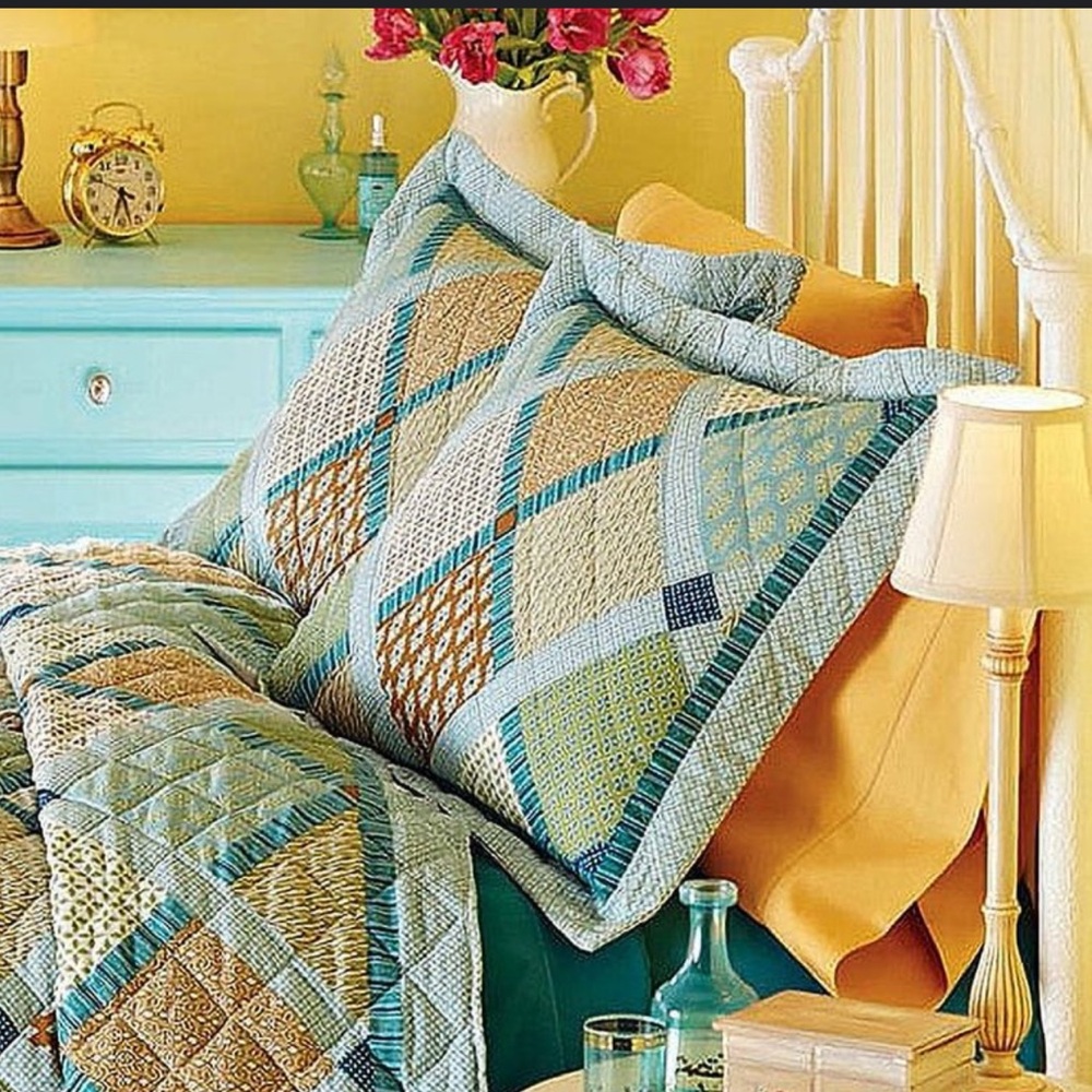Bundle of 2 Multicolor Decorative Sham Country Farmhouse Style